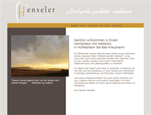 Tablet Screenshot of henseler-zahntechnik.de